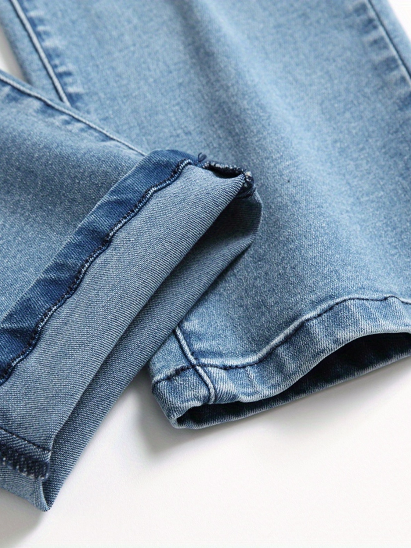Men's Straight Slim Denim Jeans With Pockets