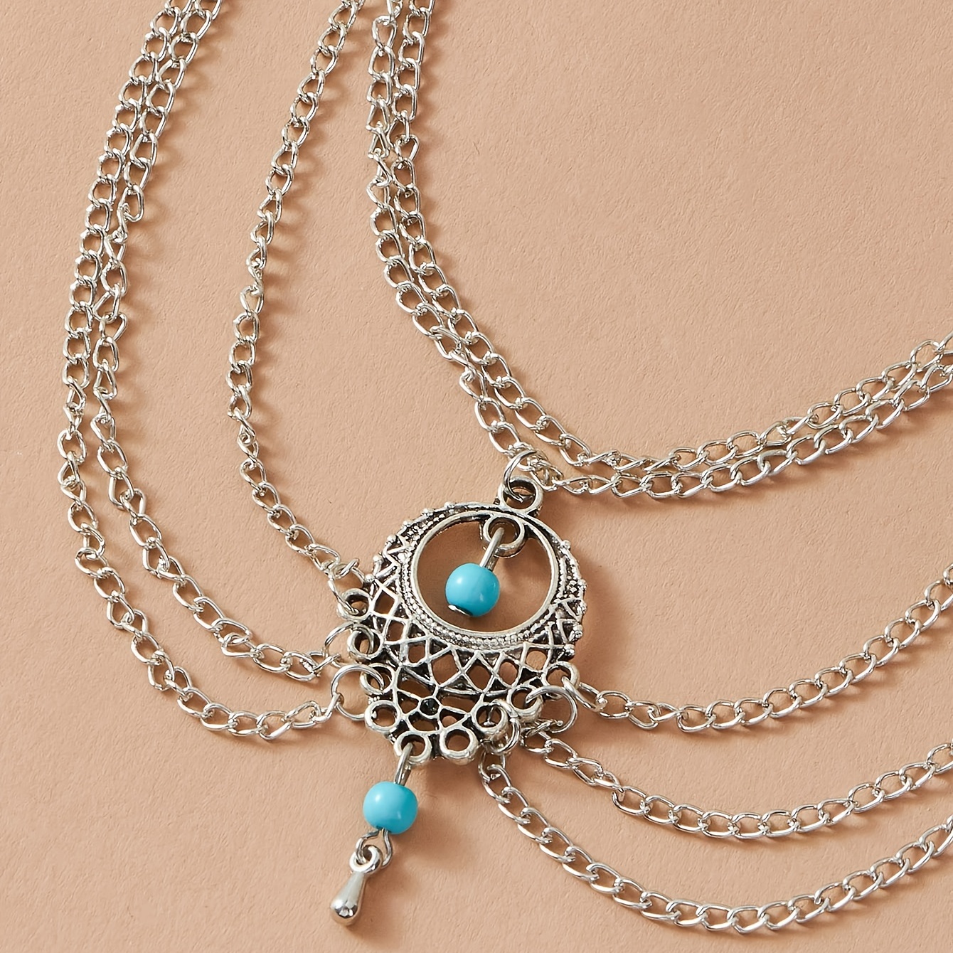 Boho Style Layered Beaded Ankle Bracelets for Women