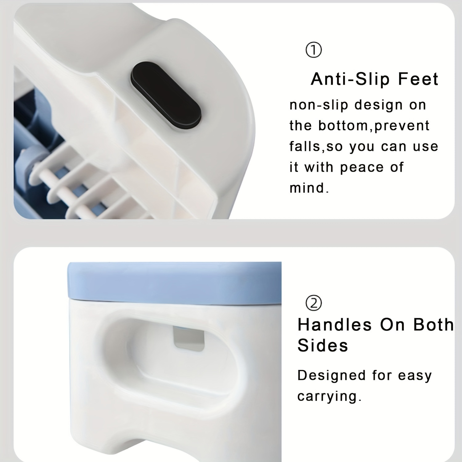 Tabouret de Toilette Pliable pour Adultes, Pliable, Design en U, An