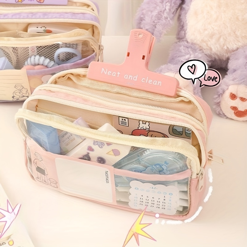 Large Capacity Stationery Pencil Case Kawaii Macaron Color - Temu  Philippines