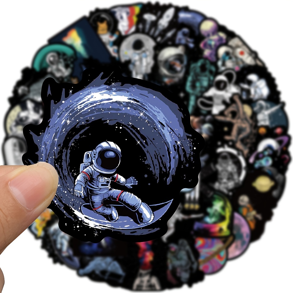 50 Pieza Divertida De Dibujos Animados De La NASA Alien Sticker Pegatinas A  Prueba De Agua Para El Casco Del Coche Taza Calcomanía De Pared