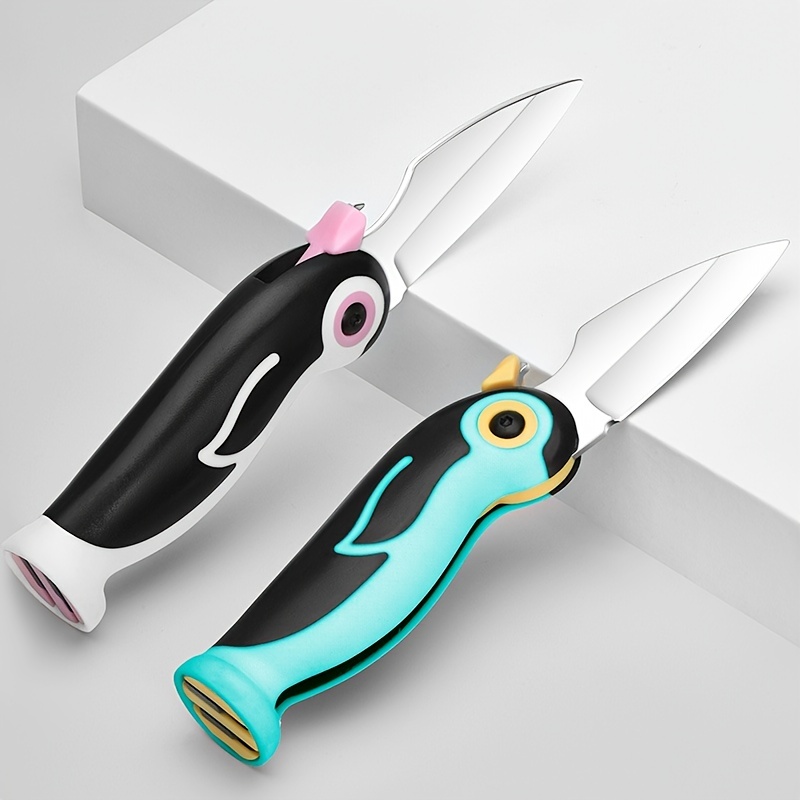 Multi-functional Diy Knife Set, Penguin Handle Cute Knife Set With Cutting  Board For Home Adn Outdoor - Temu