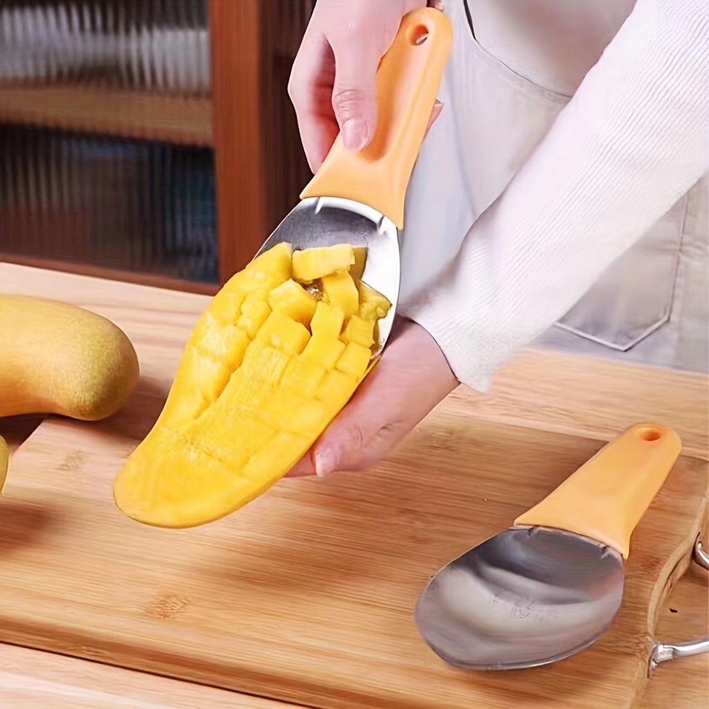 

Mango Tool Set: Slicer, Peeler, Pit Remover & Cutter - Stainless Steel Microblades & Dishwasher-safe - Kitchen Tool & Gadget