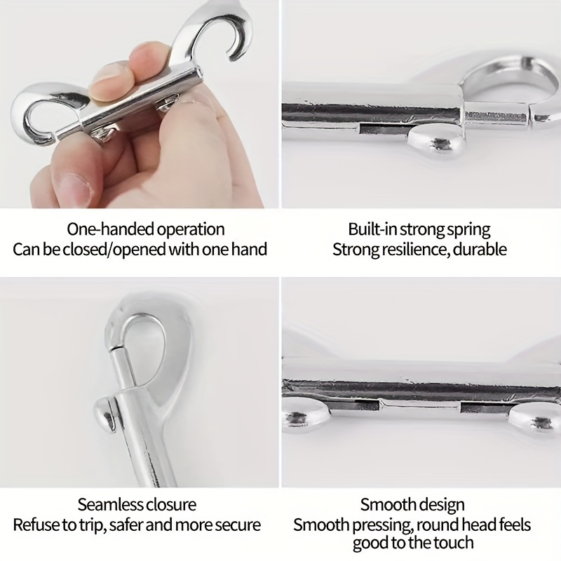 Double Ended Bolt Snaps Hook Zinc Alloy Double Trigger Clips