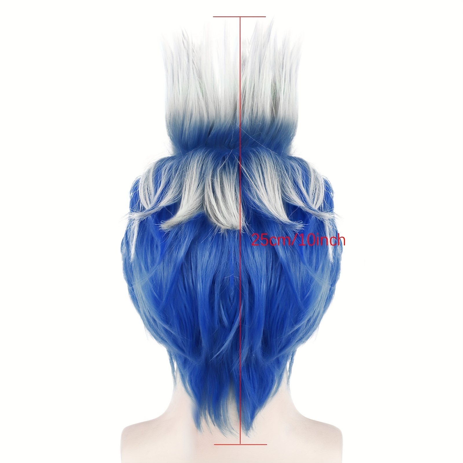 Blue and outlet white wig