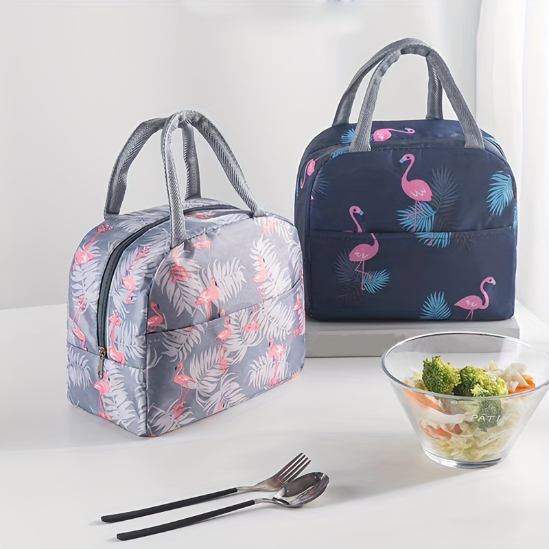 Flamingo Pattern Insulated Lunch Bag, Modern Reusable Portable Lunch Bag  For Office Work School Picnic Beach - Temu