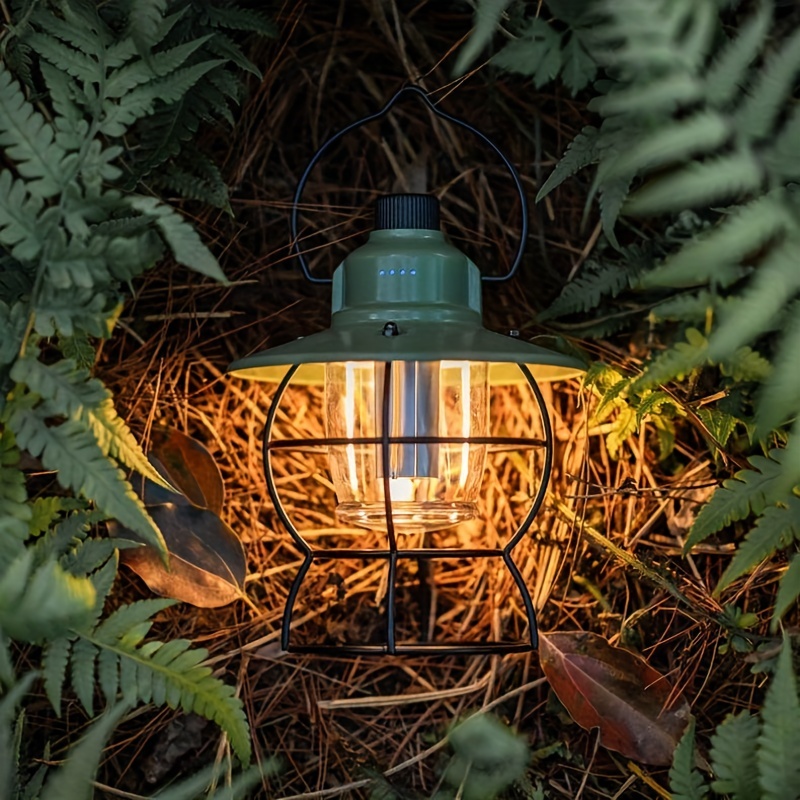 Led Retro Camping Lantern, Rechargeable Camping Light, With 7 Lighting  Modes, Vintage Railway Lamp Portable Outdoor Emergency Light Suitable For