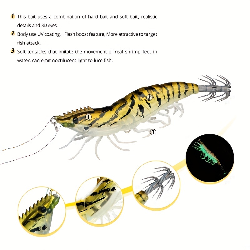 Crayfish Soft Lures Hook Durable Shrimp Fishing Lures - Temu United Kingdom