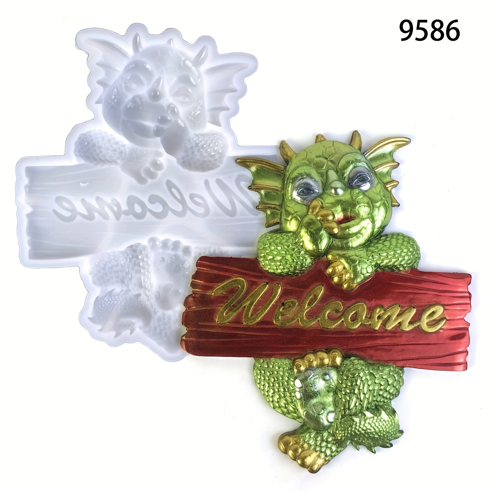 Cute Flying Dragon Wall Hanging Resin Mold