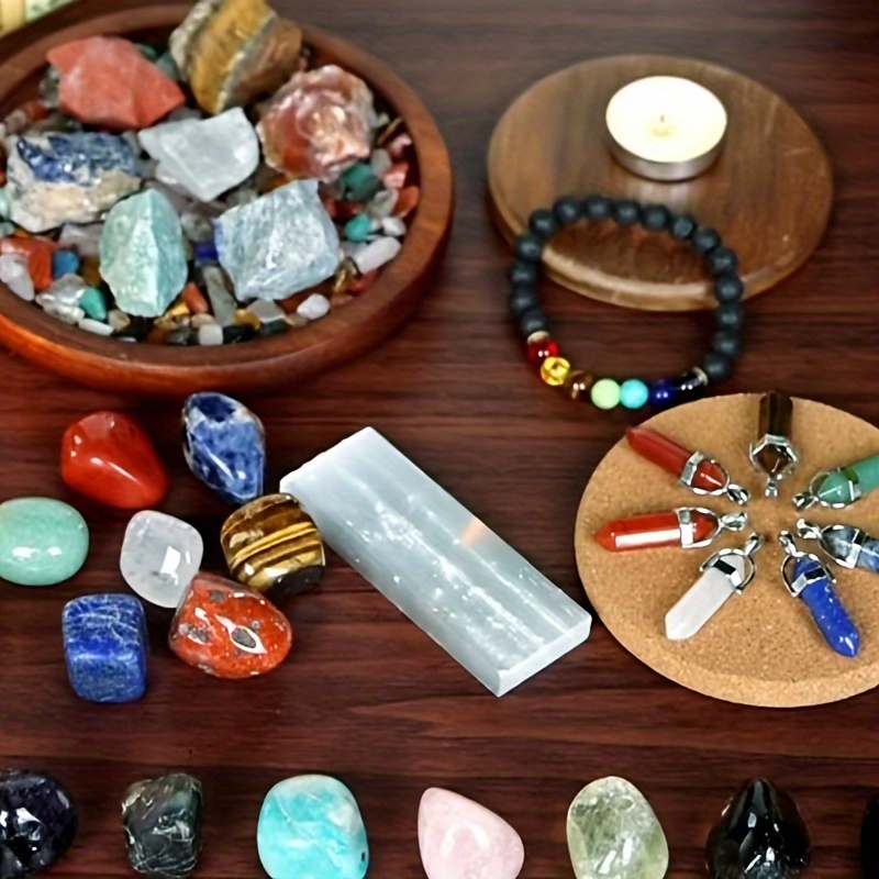 Seven Chakra Selenite Necklace - Seven Chakra Jewelry - Magic Crystals
