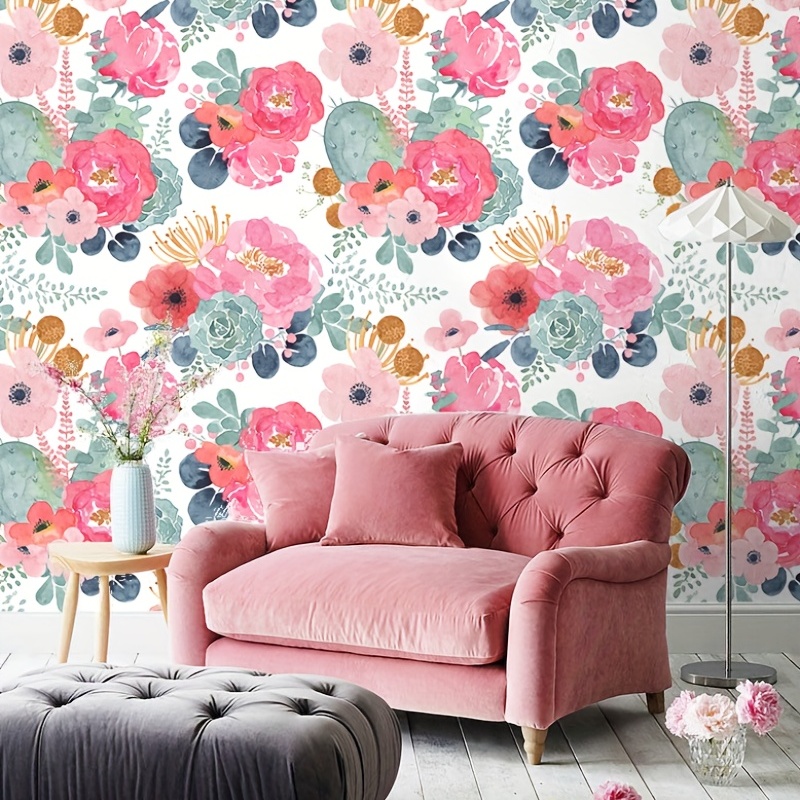 Self adhesive Wallpaper Floral Self adhesive Contact Paper Temu