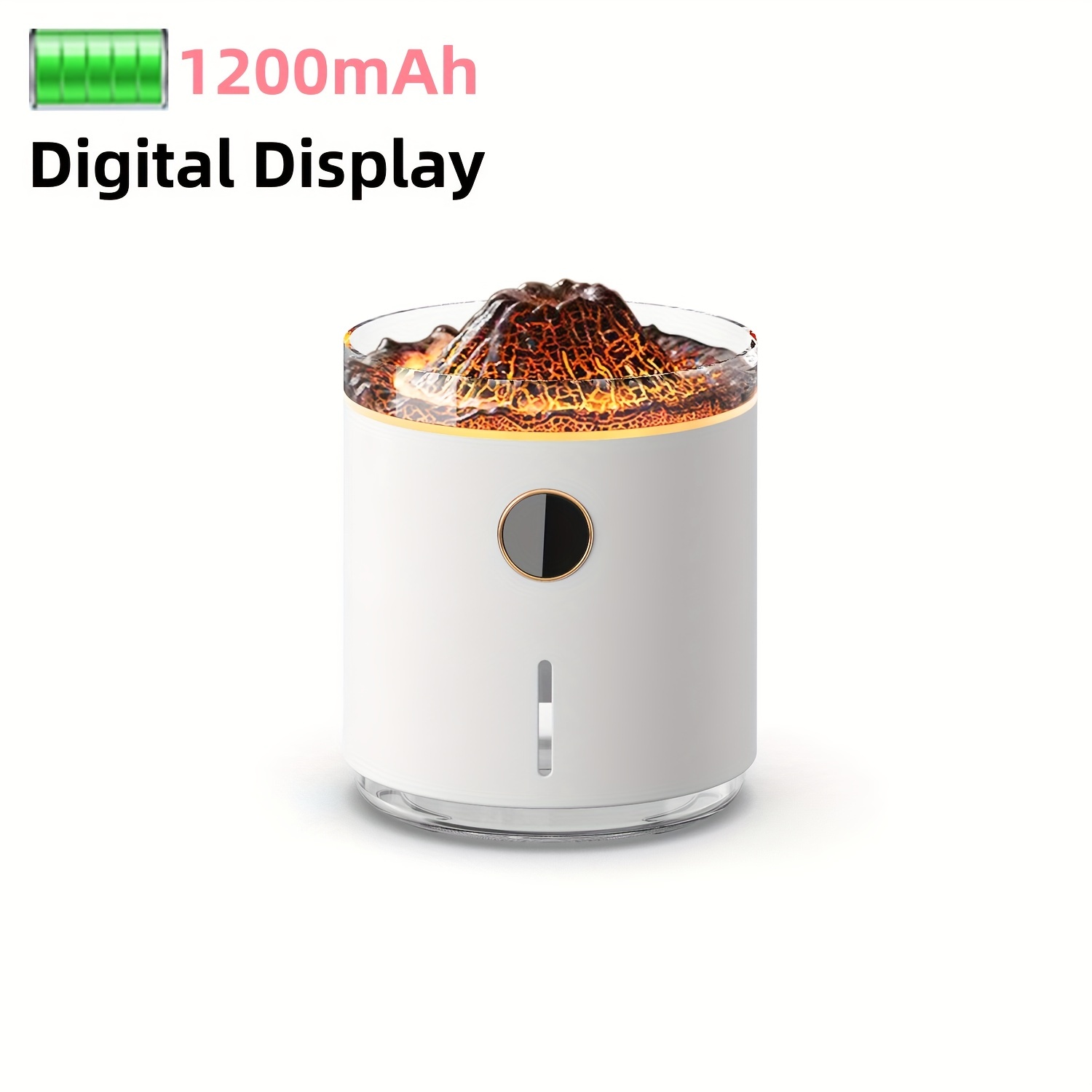 Ultrasonic Essential Oil Diffuser 2 Mist Modes Flame & Volcano