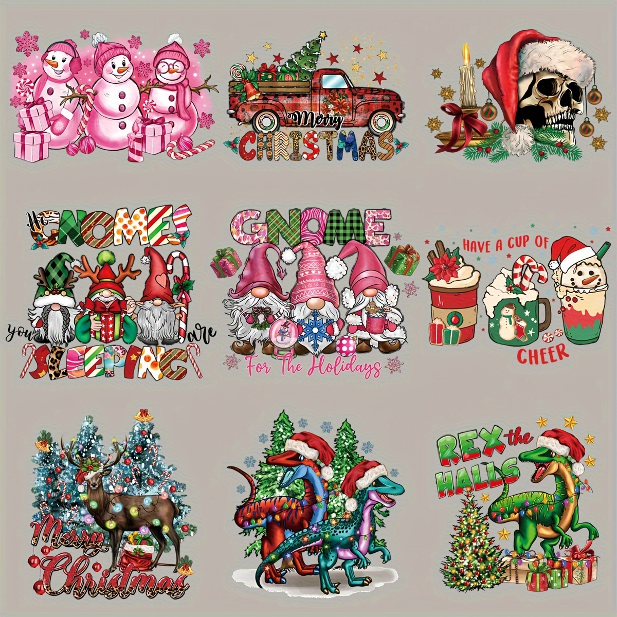 Christmas Iron-on Transfer For Diy Clothing, Backpack, Hats, Pillow A-level  Washable T-shirts Thermal Stickers Gnome Patches Applique - Temu