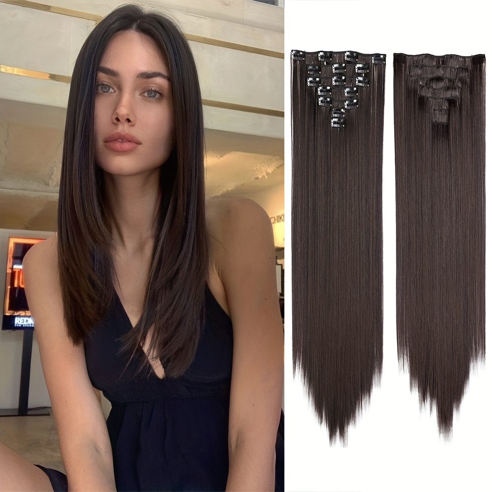 Long Straight Hair Extension For Women Natural Looking - Temu