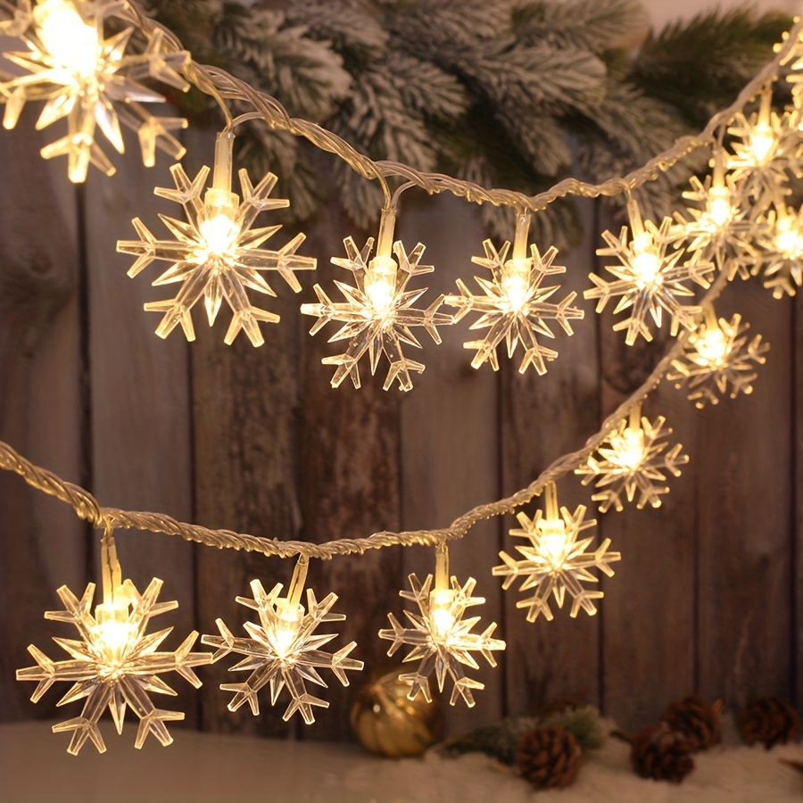 Ollny Guirlande Lumineuse Extérieure Batterie, 8M 100 LED Guirlande  Lumineuse Sapin de Noël, Lumières de Noël étanches à l'extérieur Blanc  Chaud pour Balcon extérieur Salle de Camping Jardin de fête : 
