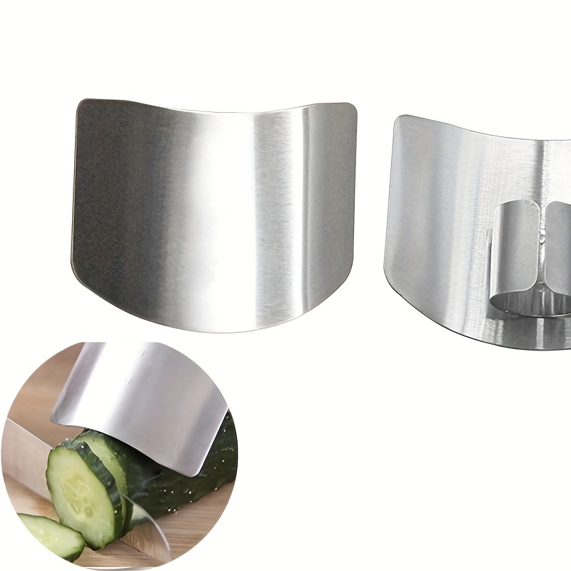 6Pcs 2 Kinds Stainless Steel Finger Guard for Cutting Vegetables Fruit,  Finger Protector for Safe, Cutting Protector Avoid Hurting When Slicing