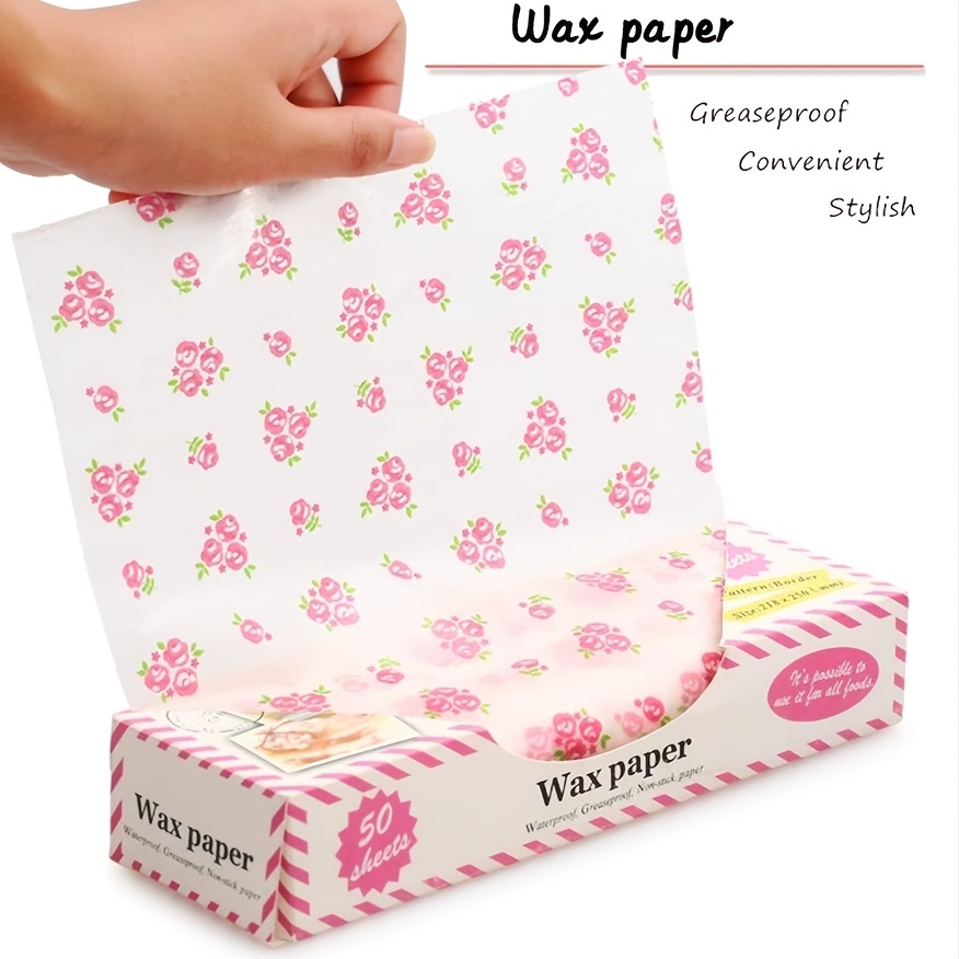 200pcs Wax Paper Sheets For Food Basket Liners Food Picnic Bbqs Paper  Sheets