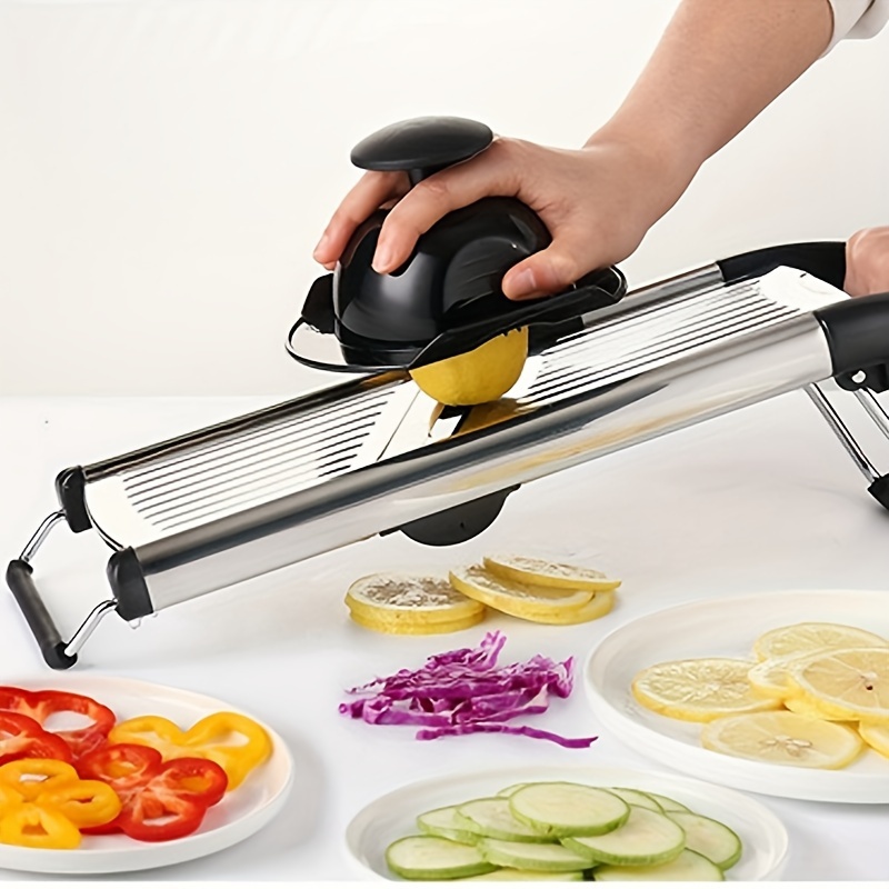 1pc stainless steel multifunctional vegetable chopper slicer manual no   gadget for perfectly   fruits and veggies details 2