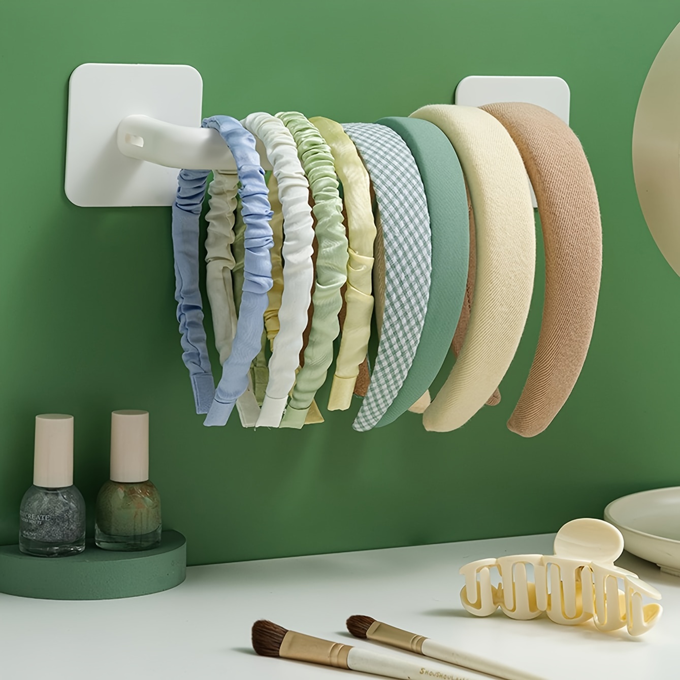 2pcs Adhesive Scrunchie Holder Wall Hooks