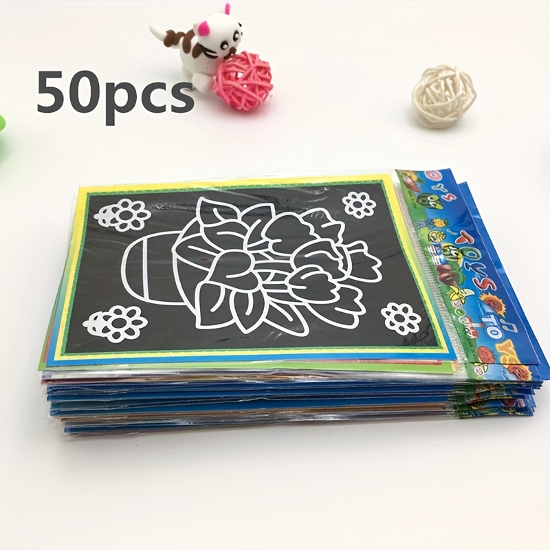 Drawing Board Magic Scraping Paper Art Set, Creative Card,rainbow Magic  Paper,holiday Gift - Temu Philippines