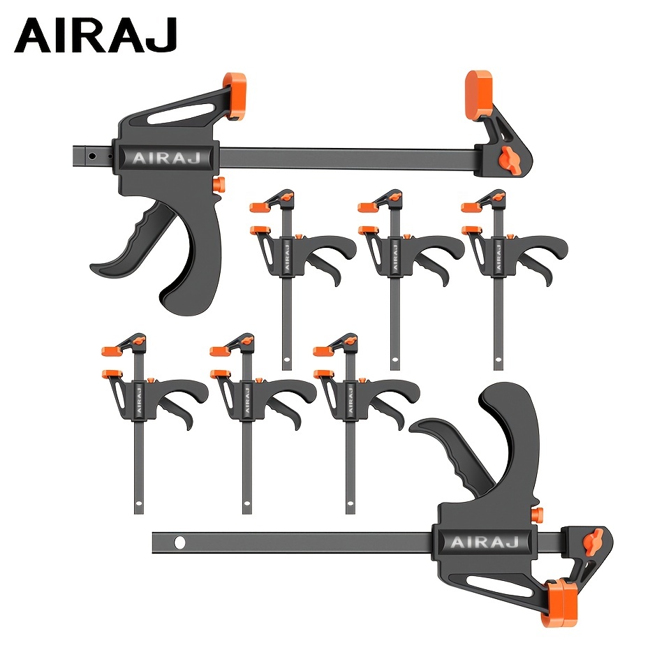 

Airaj 4-inch Woodworking Clamps - Steel, Easy Adjustment For Diy Carpentry & Crafts