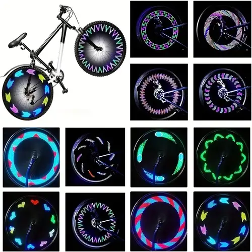 144 LED RGB DIY Programmation colorés roue de vélo éclairage vélo de  système d'affichage - Chine Roue de bicyclette de la lumière, témoin de roue  de vélo de bricolage