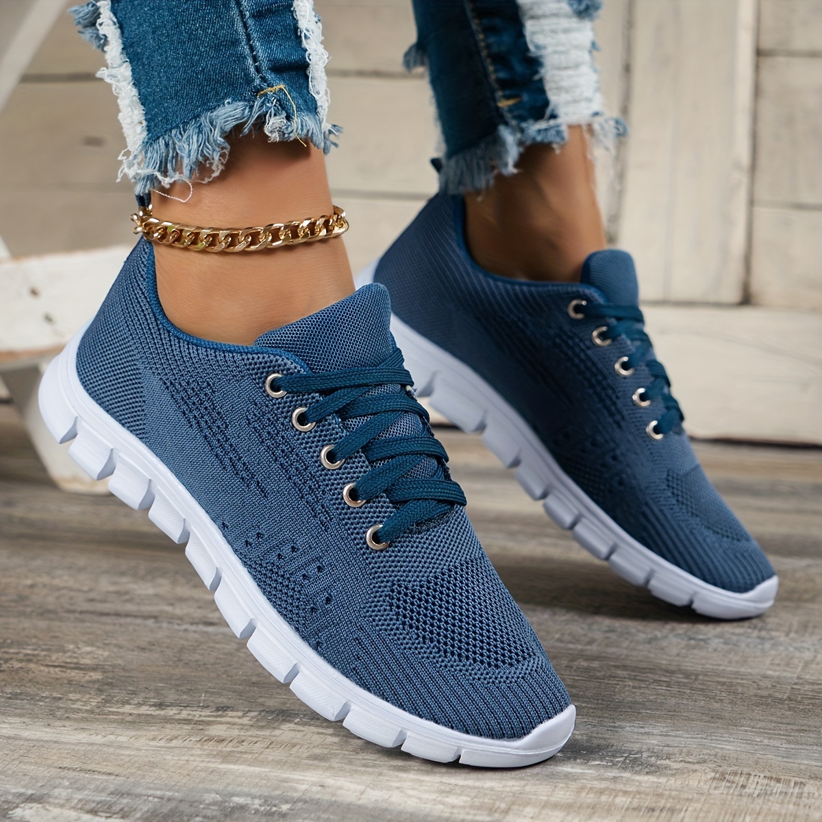 Women's Comfortable Breathable Knitted Casual Sports Shoes