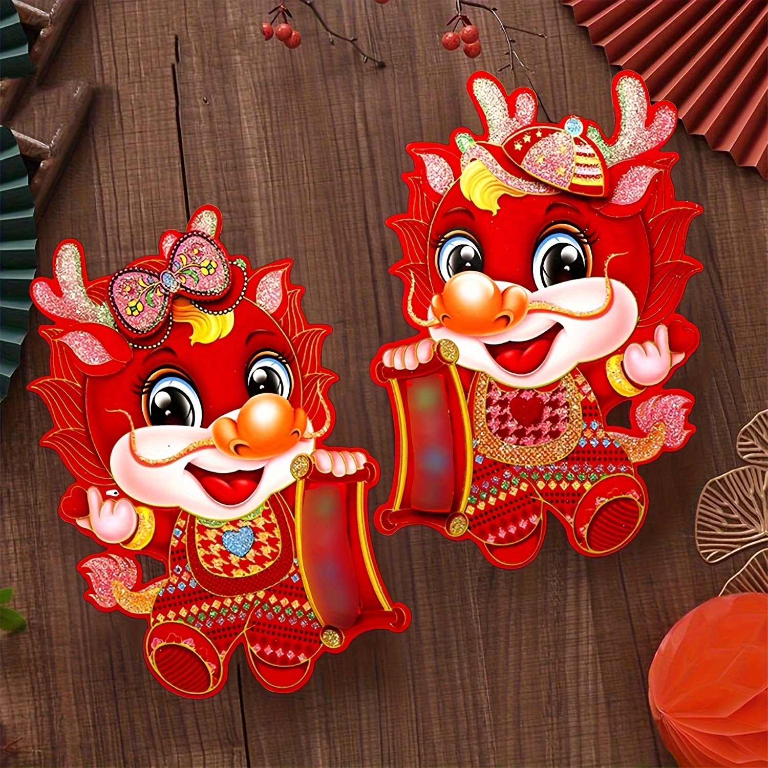 Chinese New Year Dragon Decoration Wall Decorations 2024 Window