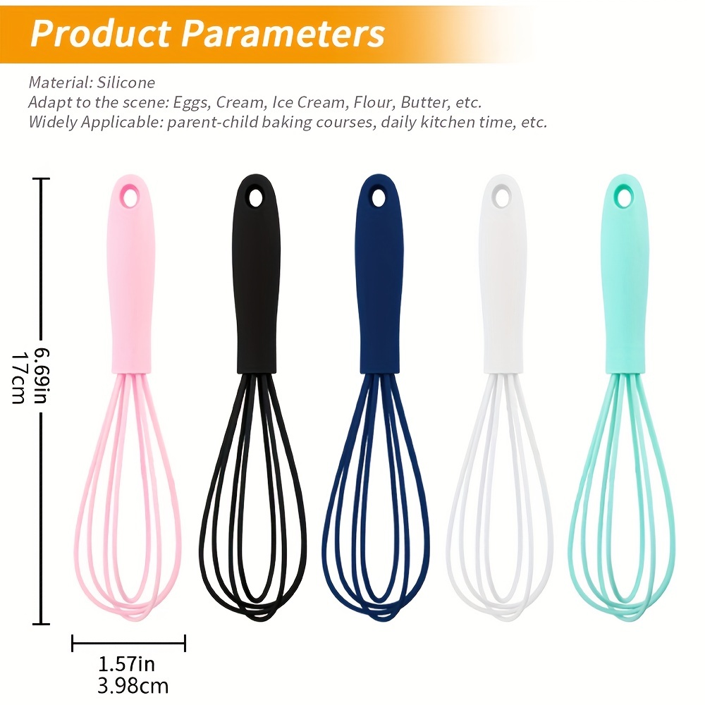 Silicone Whisk With Wood Handle, Balloon Whisk, Egg Beater, Egg Whisks For Kitchen  Cooking - Temu