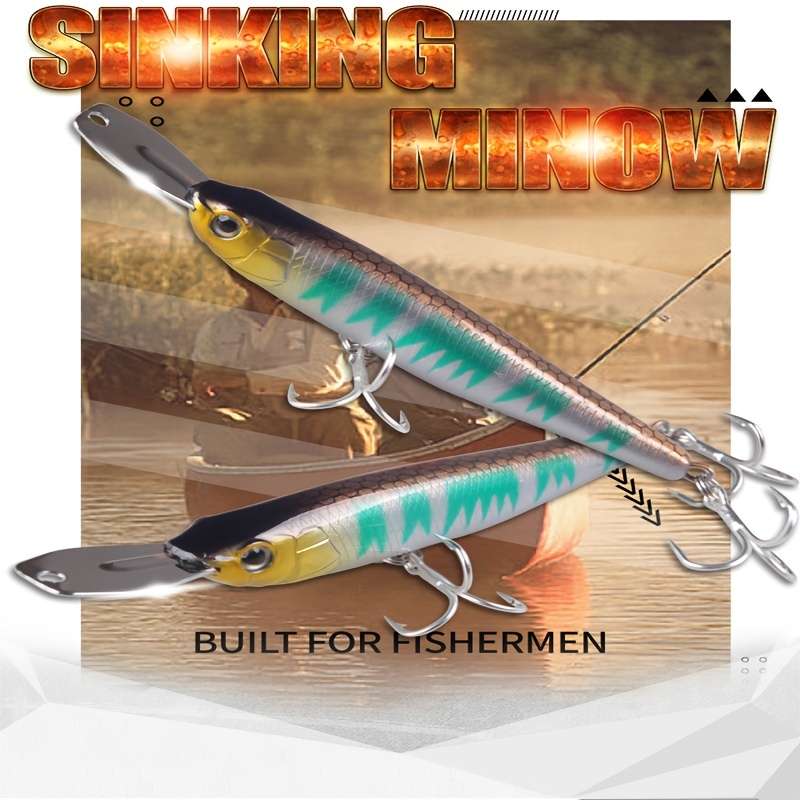 Sinking Minnow Fishing Lure Metal Lip Artificial Bait - Temu Malaysia