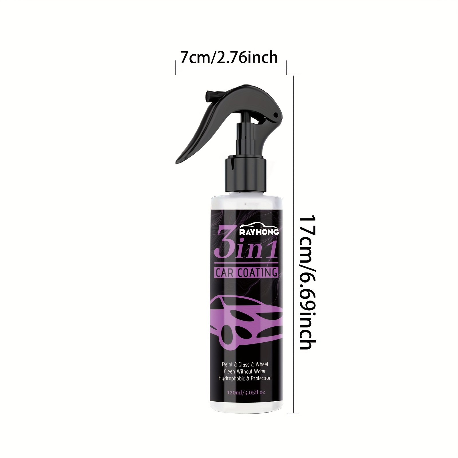 4.06oz/3IN1 Car Coating Spray Paint Coating Spray Top Gloss Dust-proof  Anti-fouling Liquid Coating Maintenance Car Graph Spray Car Maintenance  Cleanin