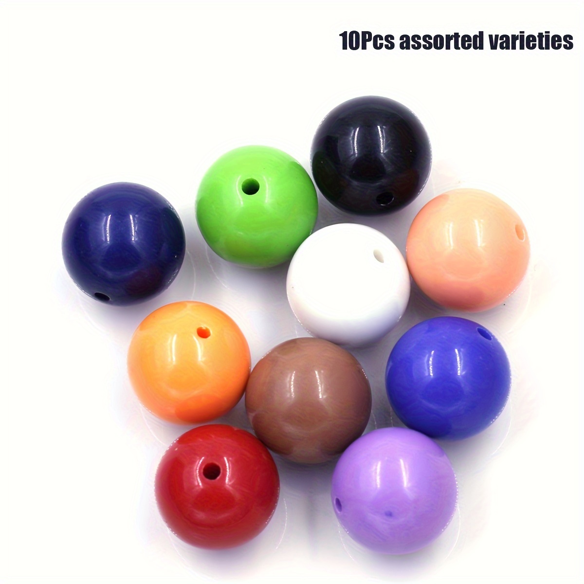 100-200PCS Round Acrylic Ball Shiny Loose Spacer Beads For Diy Jewelry  Making Bracelets Necklace Accessories 6/8mm