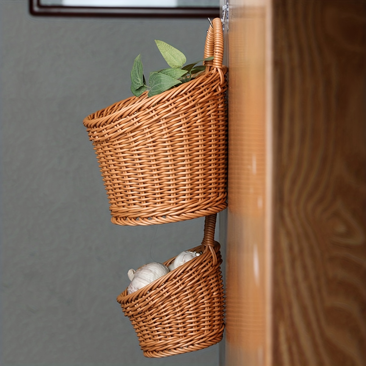 Hand Woven Storage Baskets Round Woven Baskets For - Temu