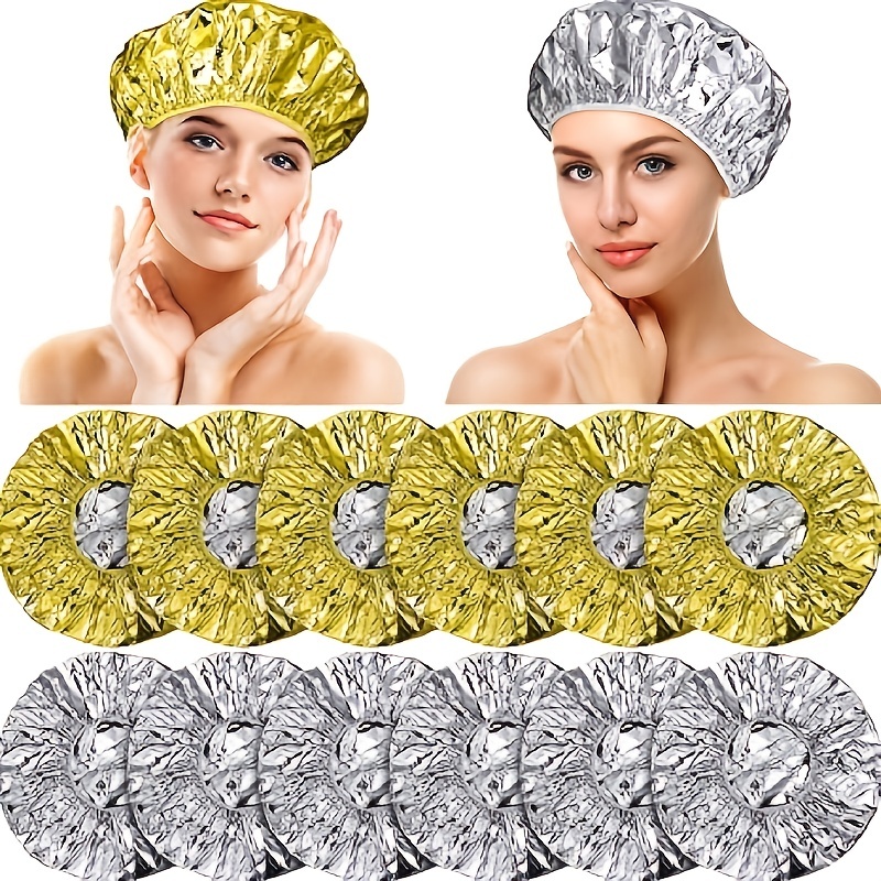 Shower and perm hat, double, polyester, with rubber