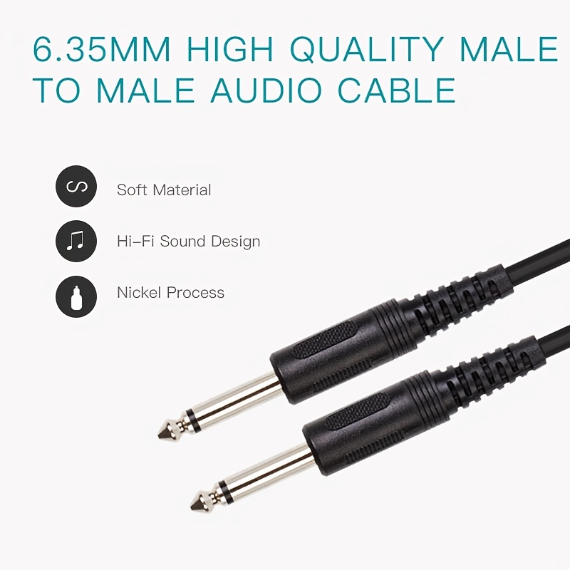 6 35mm Jack Audio Cable for Stereo Guitar, Mixer, Amplifier and Speaker