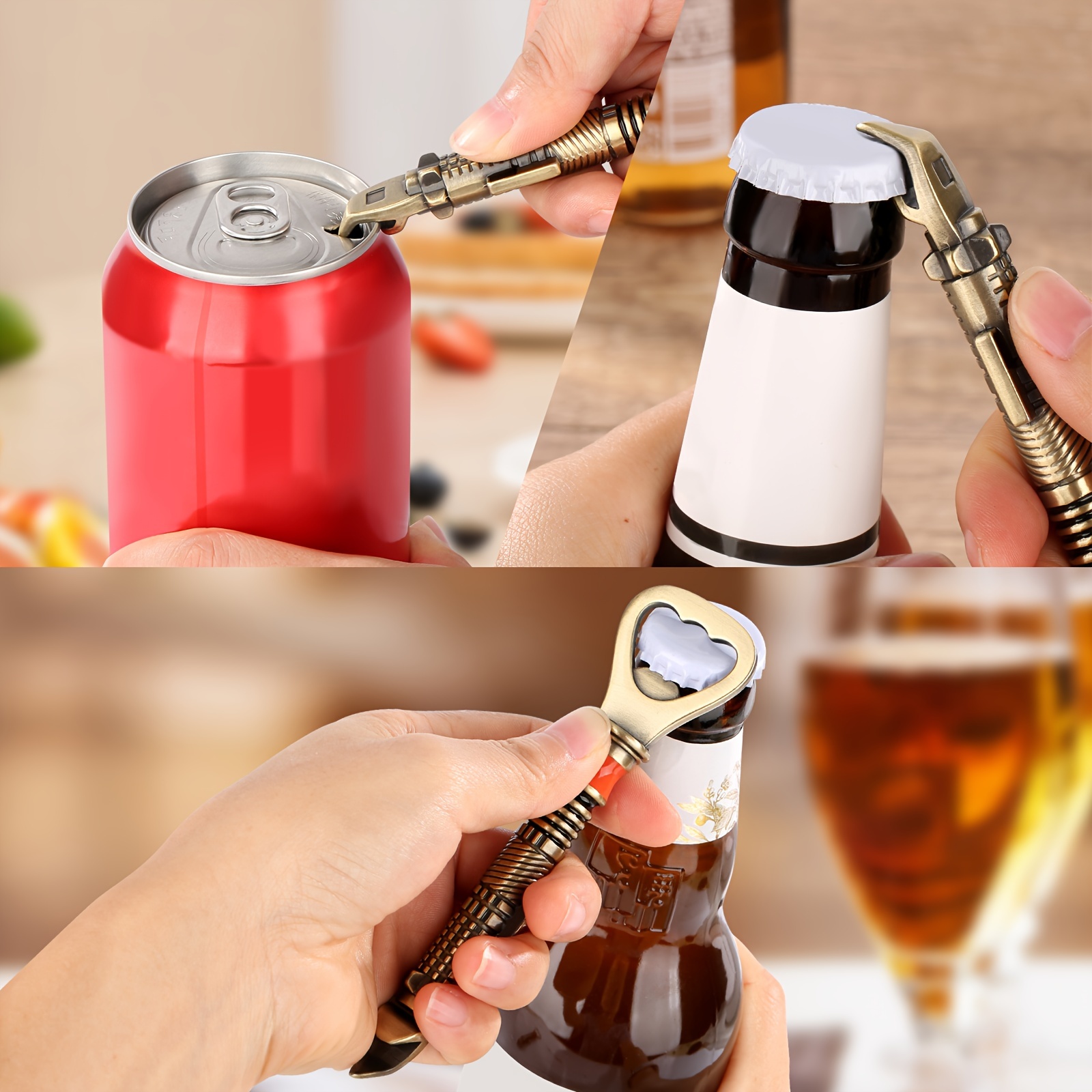 4 in 1 Beer Bottle Opener Cute Multifunction Jar Can Bottle Juice Lid  Openers