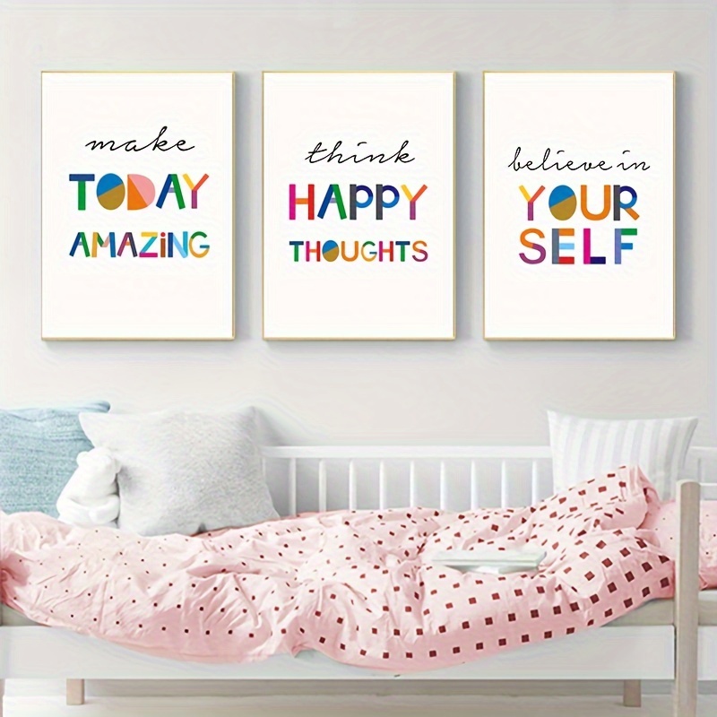 Stylish Room Decor Inspirational Wall Art Set For Women - Temu