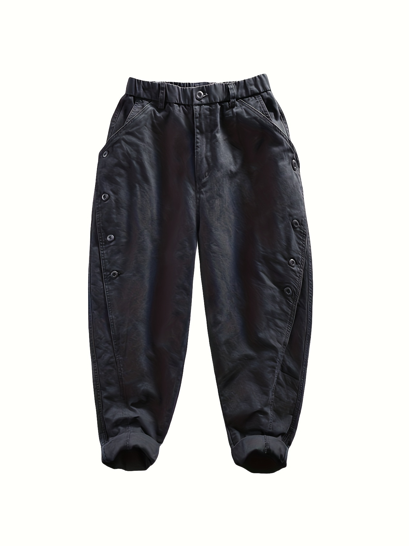 Men's Stylish Solid Cargo Jogger Pockets Causal Breathable - Temu