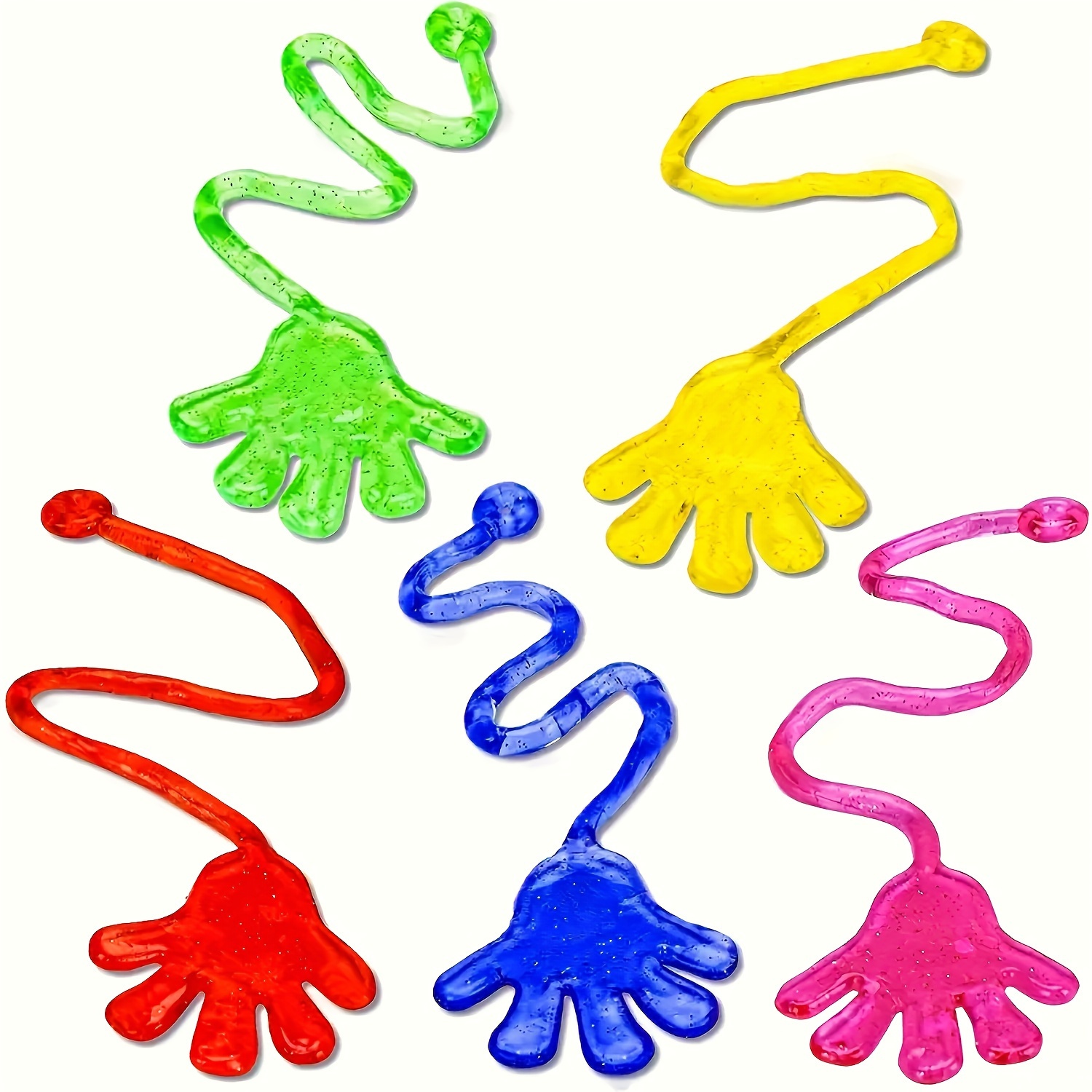 JZK 50 x Mains collantes colorées Jouets Extensibles Paumes d'escalade  collantes pour Les Enfants fête faveurs Enfants fête d'anniversaire Sac