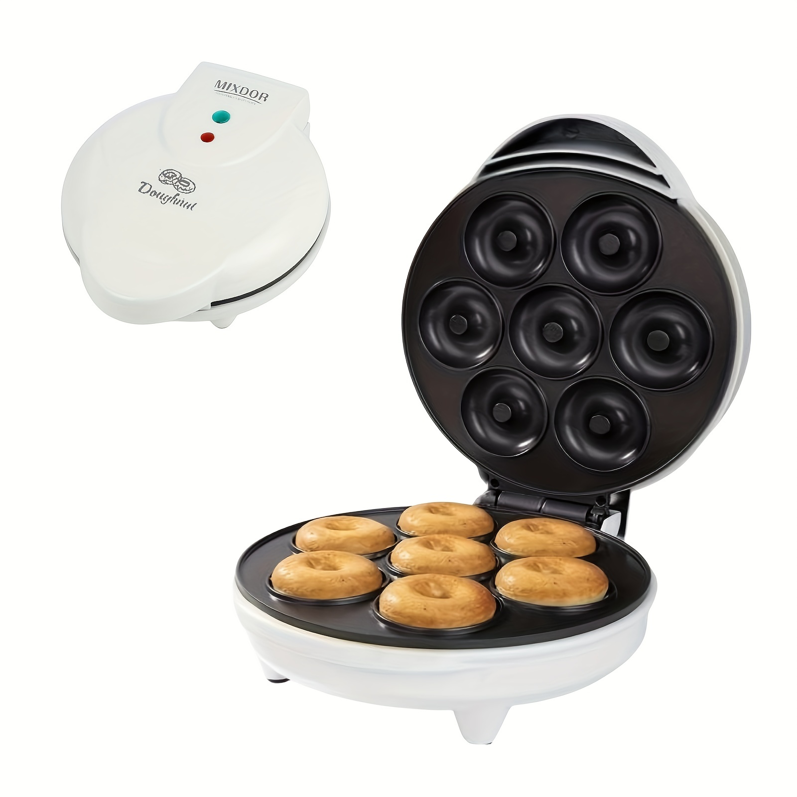 Mini Donut Maker Machine Non-stick Surface for Kids Breakfast Snack  Desserts Makes 7 Doughnuts White Color Home Appliances - AliExpress