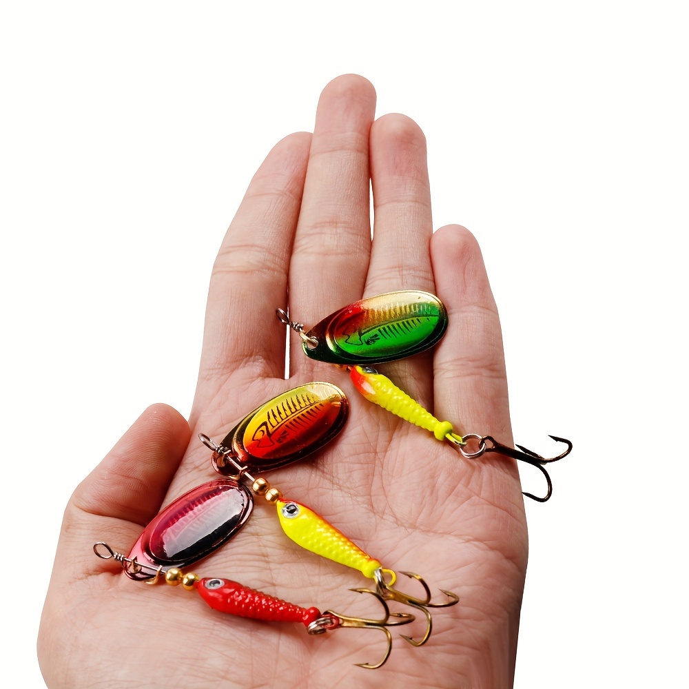 Fishing Spinnerbait Bass Trout Fishing Lure Spoon 3d Eyes - Temu