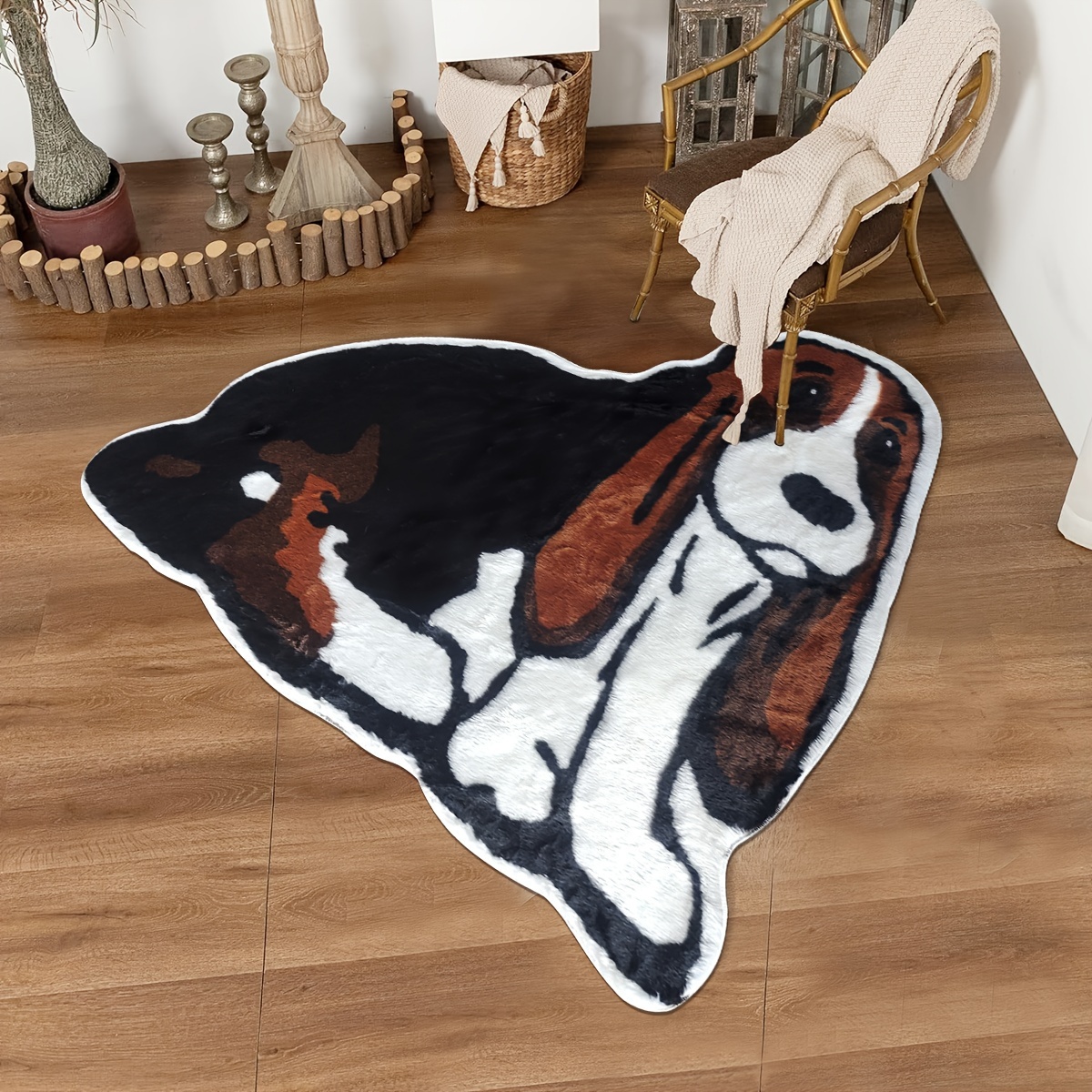 Basset Hound Dog Throw Rugs Non-Slip Bathroom Carpet Bath Mats Doormat Area  Rug Indoor Bedroom