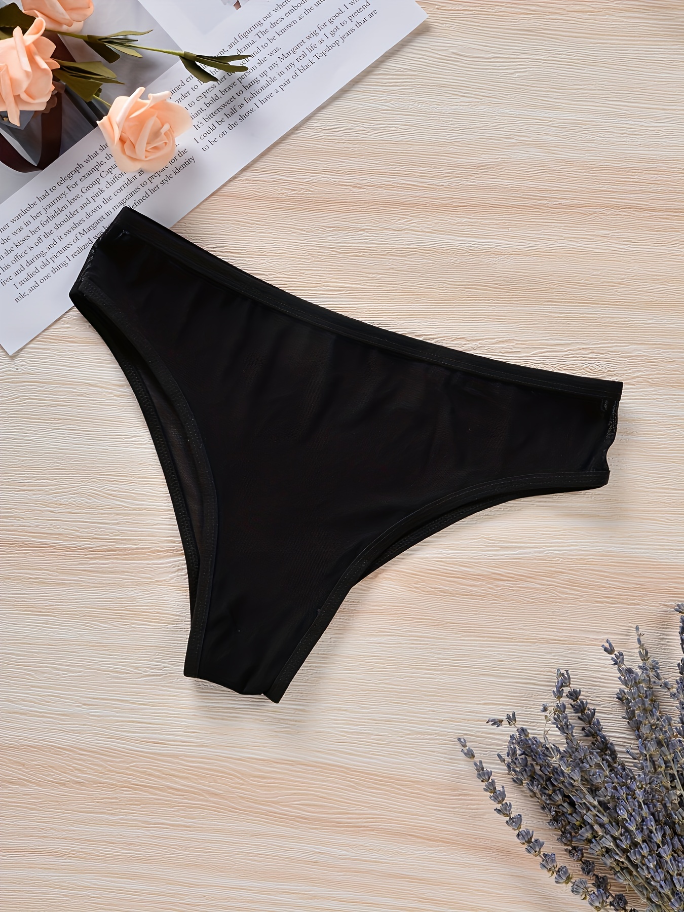 Reveal Lingerie Women's Mesh Thong Panties  