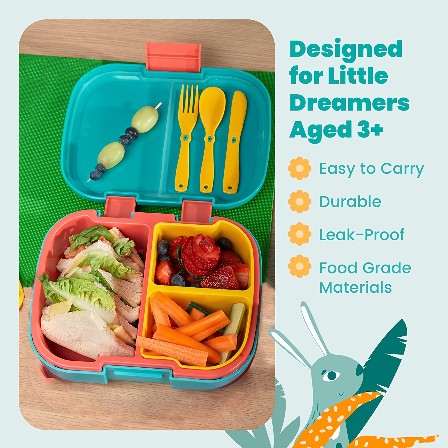Buy Bento Lunch Box Set for Kids with 10oz Soup Thermo, Leak-Proof