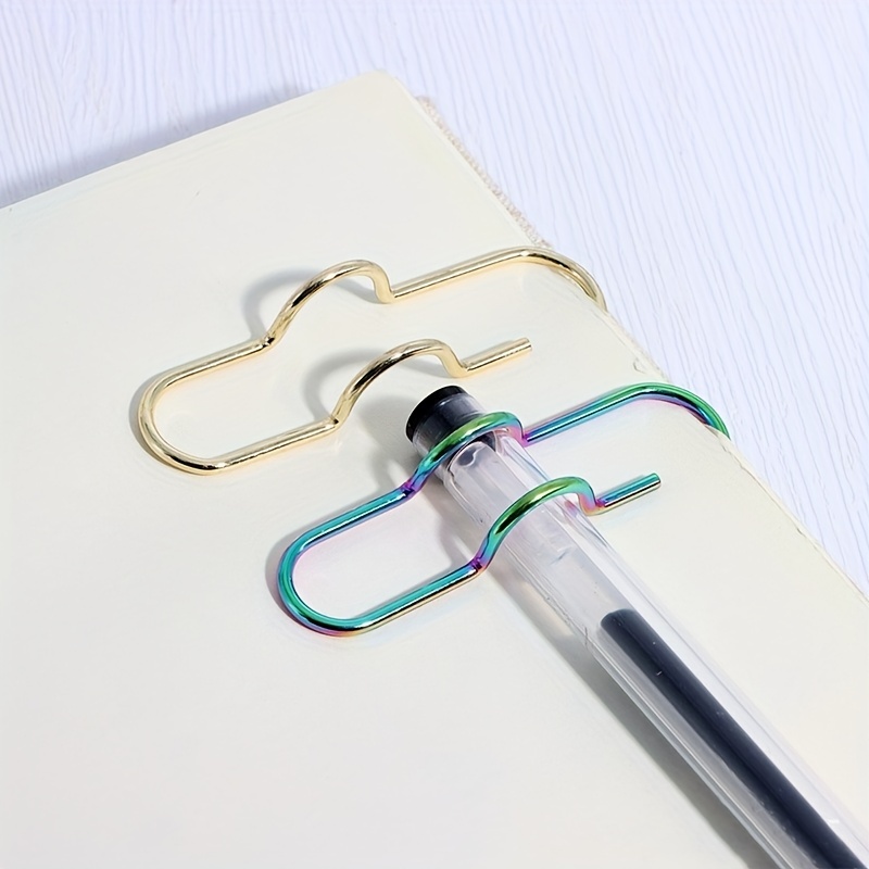 Metal Pen Clip Creative Notebook Accessories Convenient To Carry Curved Pin Pen