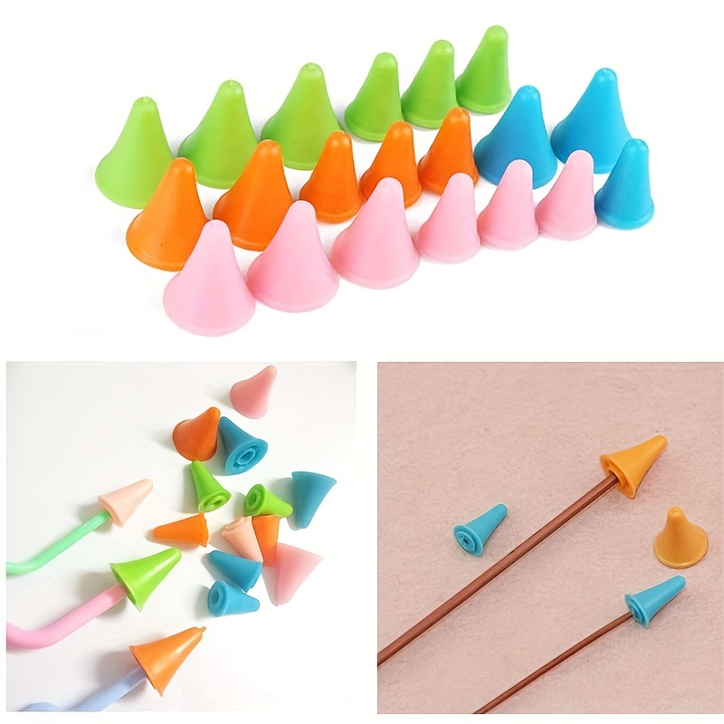 Random Color Knitting Needles Point Protectors Big Small - Temu United Arab  Emirates