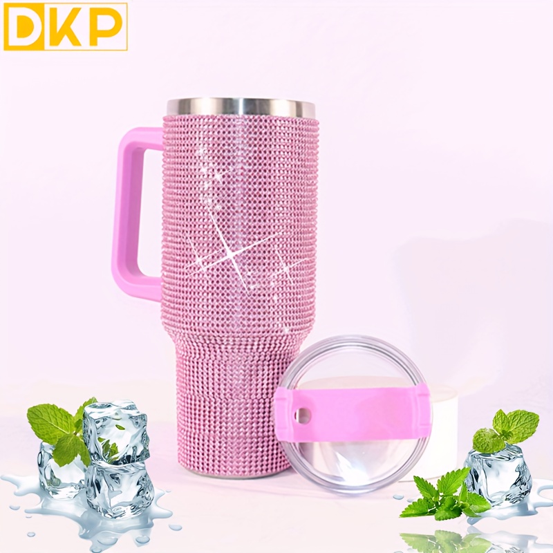 40oz Diamond Mug Tumbler With Handle Insulated Tumbler With Lid