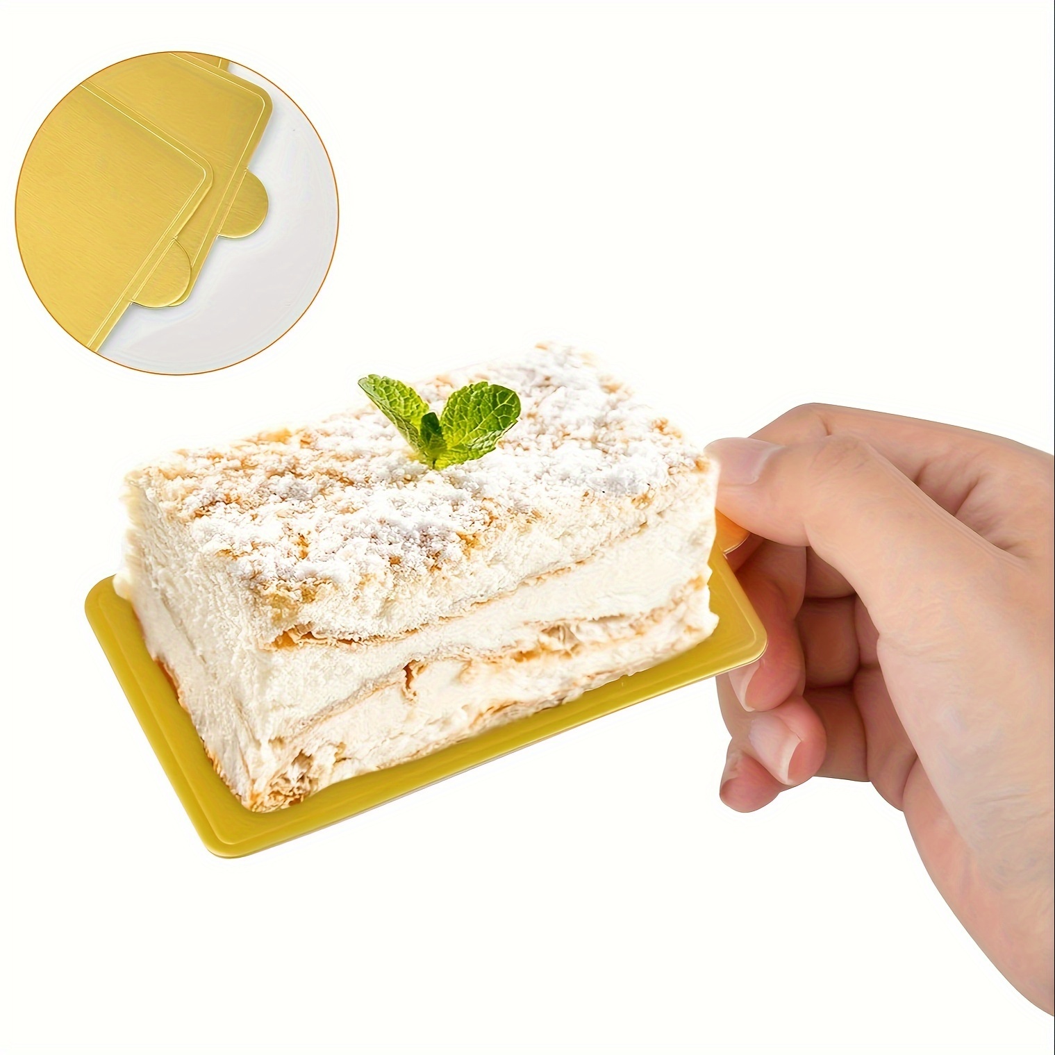 200 Pcs Mini Cake Boards, Golden Mousse Cake Boards Mini Cake Bases Cake  Paper Board Cupcake Dessert Displays Tray Cardboard Dessert Board Pastry  Base