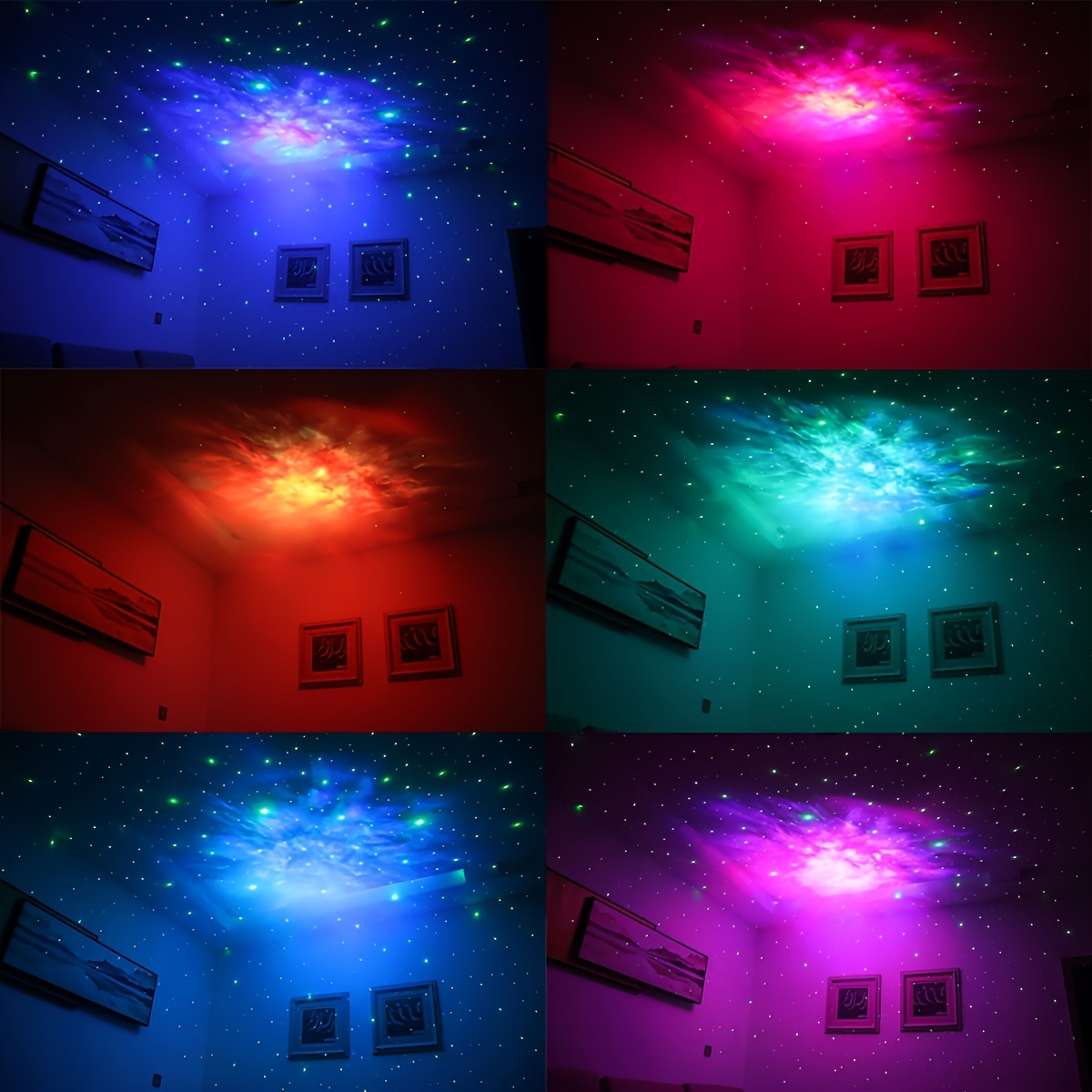 galaxy projector, 1set galaxy projector with remote control christmas lights bedroom games room and ceiling decoration mini cute sky starry sky nebula aurora light details 5