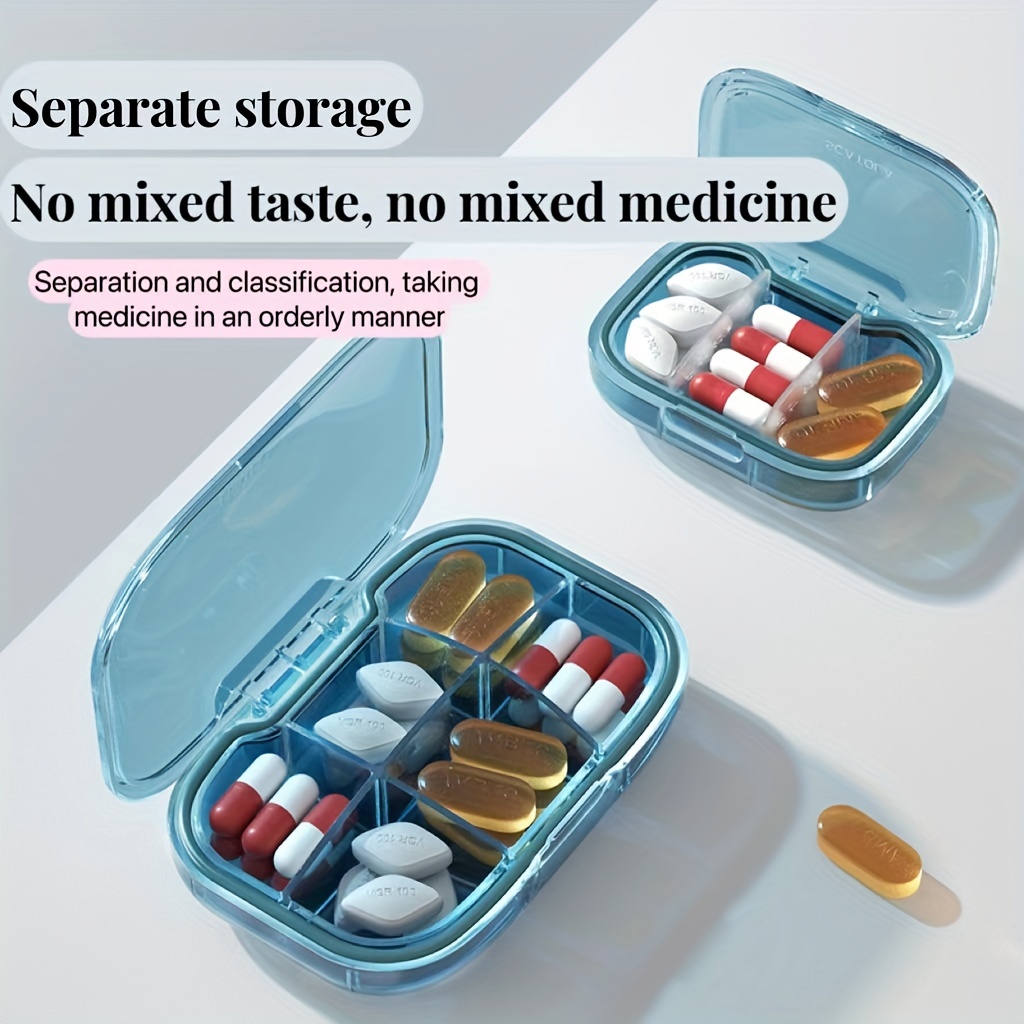 Portable Small Pill Case Travel Medicine Compartment Box Sealed Storage Box  7 Days Sub-Packing Mini Compartment Sealed Box